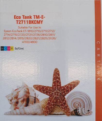 Multipack T2711 Alternativ Eco Tank Nachfüllflasche für Epson 2x BK + CMY